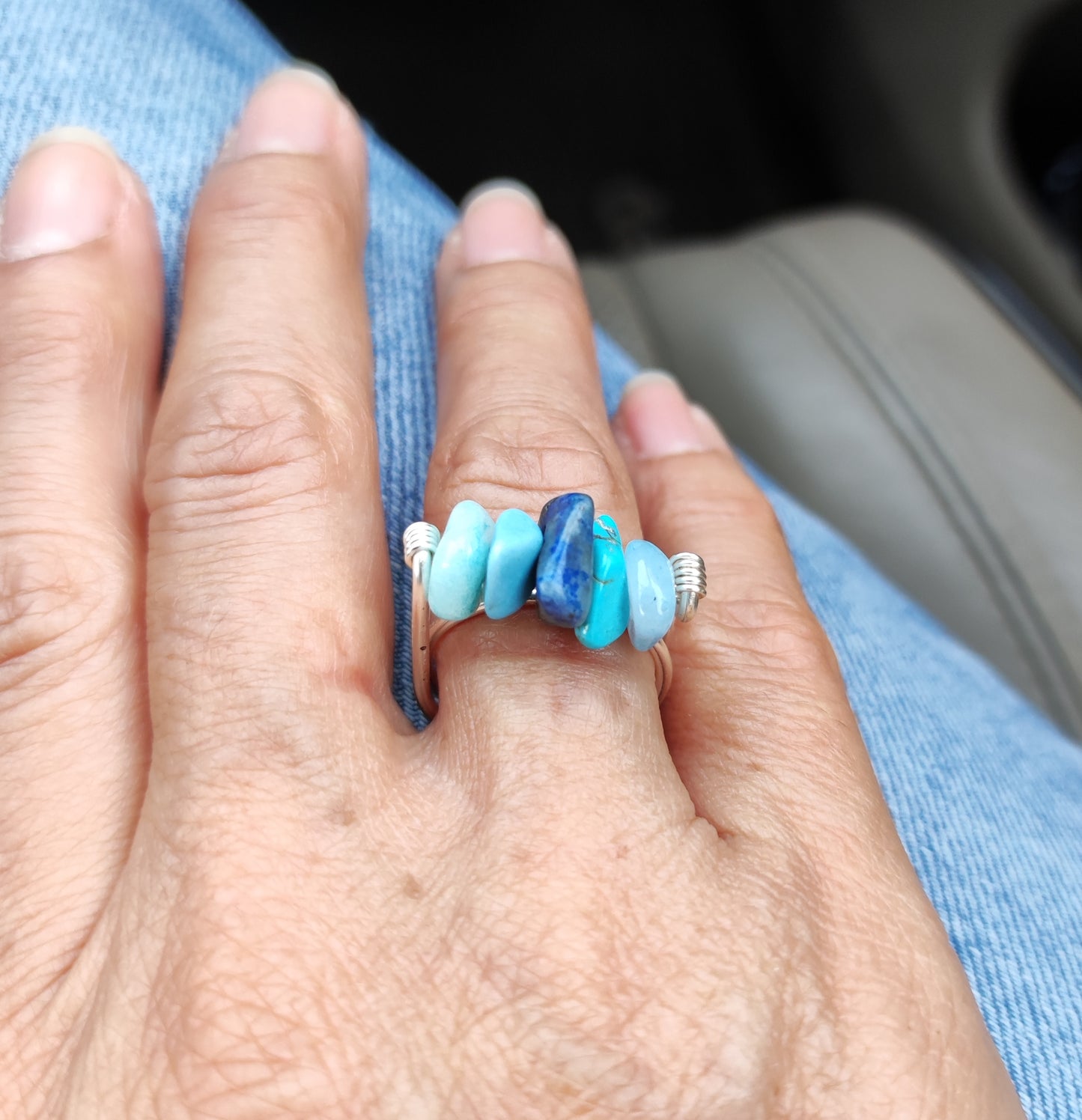 ANILLO MALLORCA Mix piedras azules