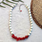 OCEAN Collar de verano con piedras mixtas y corales rojos